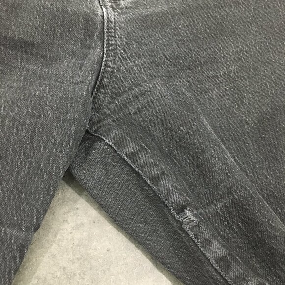 MADEWELL 5 Pocket Logo Hardware Dark Gray/Black Denim Curvy 90's Straight Jeans - Picture 12 of 12